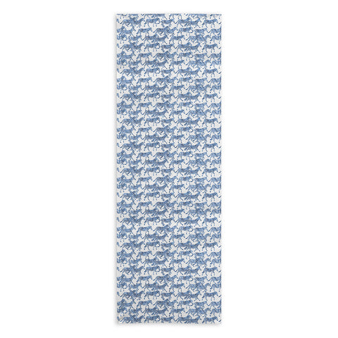Little Arrow Design Co zebras in blue Yoga Towel