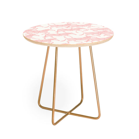 Little Arrow Design Co zebras in pink Round Side Table