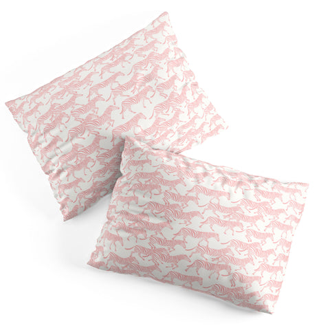 Little Arrow Design Co zebras in pink Pillow Shams