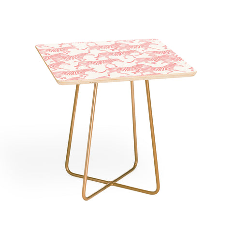 Little Arrow Design Co zebras in pink Side Table