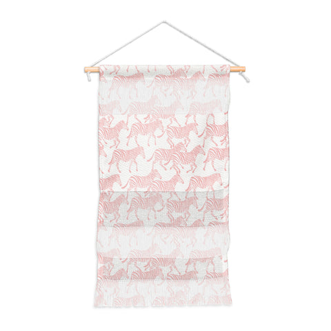 Little Arrow Design Co zebras in pink Wall Hanging Portrait