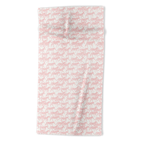 Little Arrow Design Co zebras in pink Beach Towel