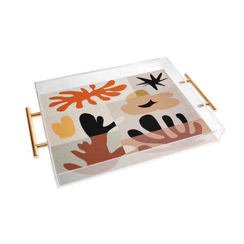 Little Dean Abstract shape collage Acrylic Tray