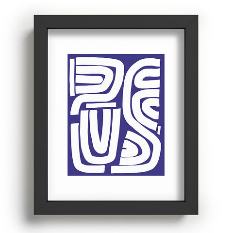 Little Dean Abstract stripe mosaic Recessed Framing Rectangle