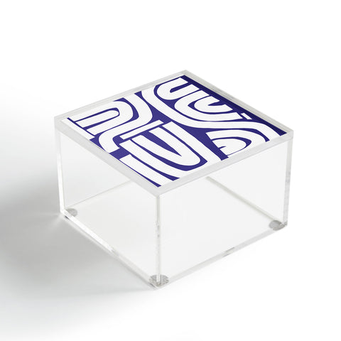 Little Dean Abstract stripe mosaic Acrylic Box