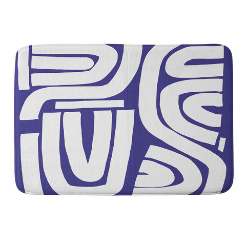 Little Dean Abstract stripe mosaic Memory Foam Bath Mat