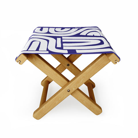 Little Dean Abstract stripe mosaic Folding Stool