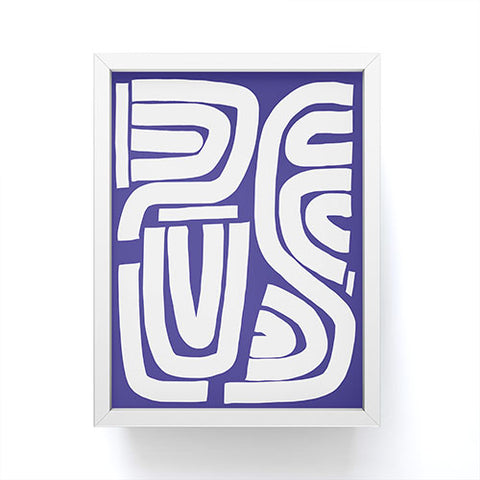 Little Dean Abstract stripe mosaic Framed Mini Art Print