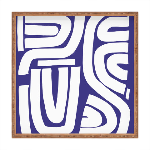 Little Dean Abstract stripe mosaic Square Tray