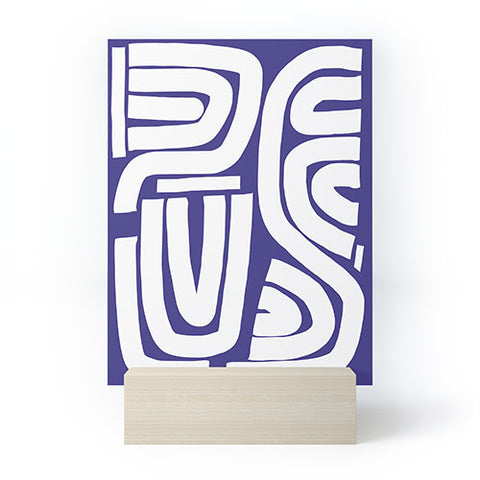 Little Dean Abstract stripe mosaic Mini Art Print