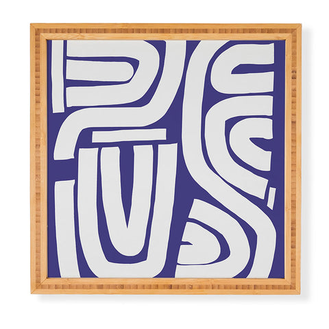 Little Dean Abstract stripe mosaic Framed Wall Art