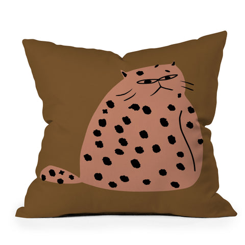 Little Dean Grumpy the cat Outdoor Throw Pillow