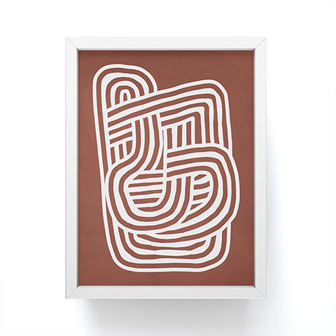 Little Dean Line art Sculpt in umber 03 Framed Mini Art Print