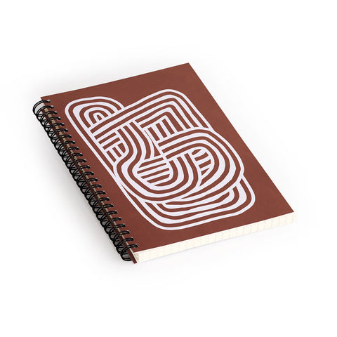 Little Dean Line art Sculpt in umber 03 Spiral Notebook