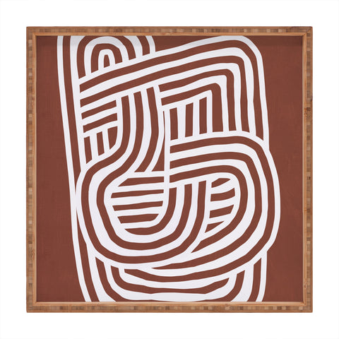 Little Dean Line art Sculpt in umber 03 Square Tray