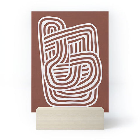 Little Dean Line art Sculpt in umber 03 Mini Art Print