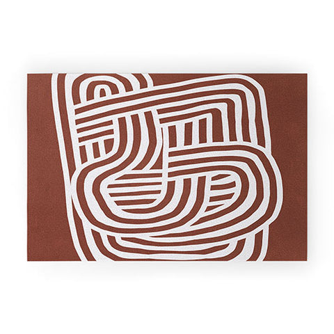 Little Dean Line art Sculpt in umber 03 Welcome Mat