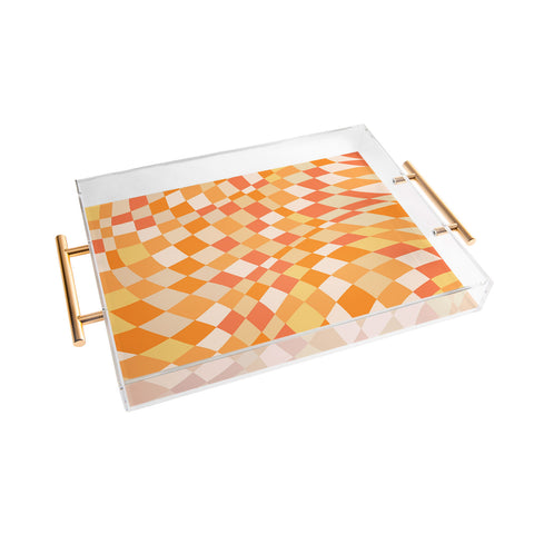 Little Dean Orange shades checkers Acrylic Tray
