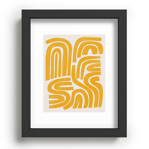 Little Dean S and U in yellow Recessed Framing Rectangle