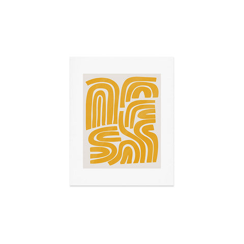 Little Dean S and U in yellow Art Print