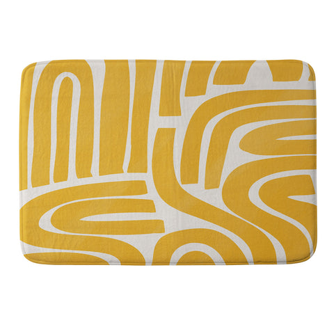 Little Dean S and U in yellow Memory Foam Bath Mat
