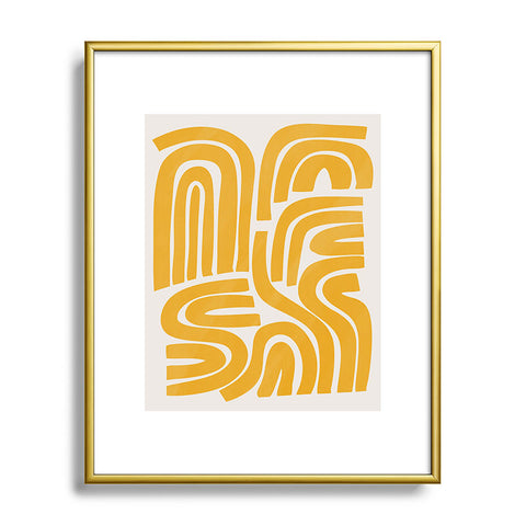 Little Dean S and U in yellow Metal Framed Art Print