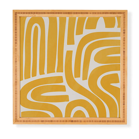 Little Dean S and U in yellow Framed Wall Art