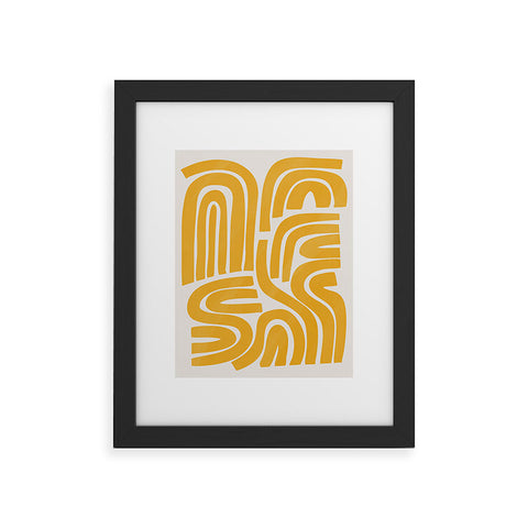 Little Dean S and U in yellow Framed Art Print