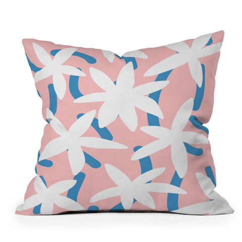 Little Dean Star pink spring bloom Outdoor Throw Pillow