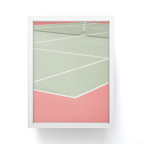 Little Dean Tennis game Framed Mini Art Print