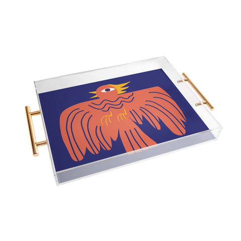 Little Dean Whimsical phoenix Acrylic Tray