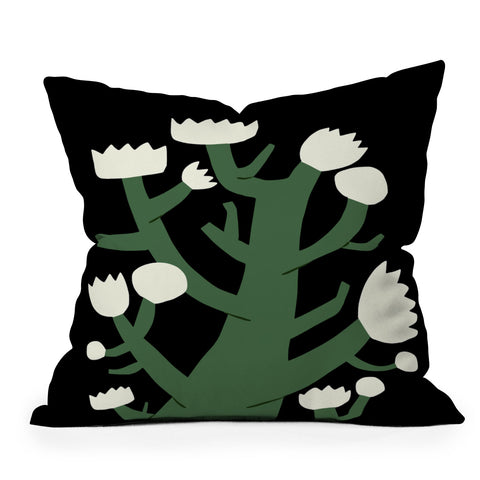 Little Dean White blossom spring Outdoor Throw Pillow