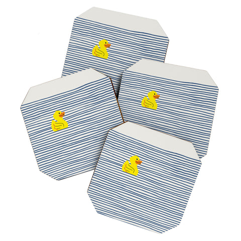 Little Dean Yellow rubber ducky Coaster Set