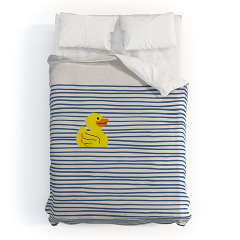 Little Dean Yellow rubber ducky Duvet Cover
