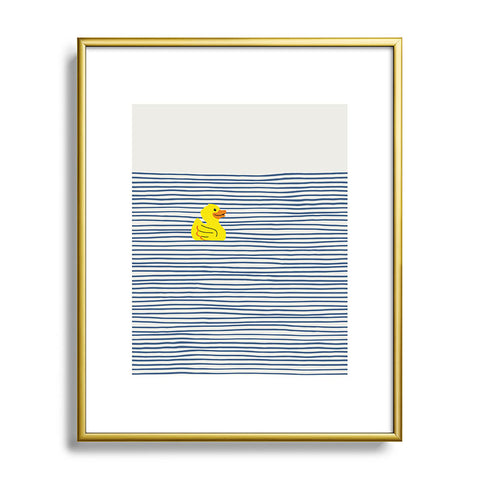Little Dean Yellow rubber ducky Metal Framed Art Print