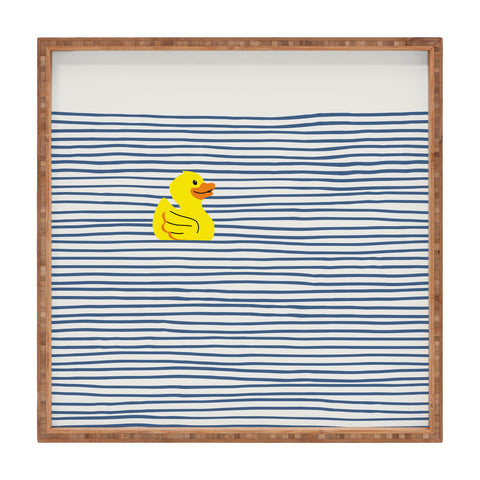 Little Dean Yellow rubber ducky Square Tray
