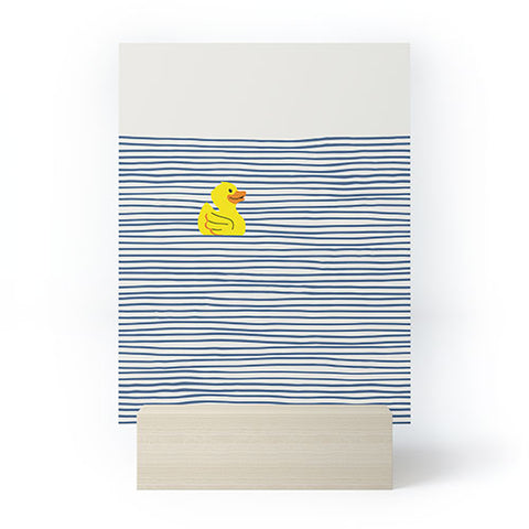 Little Dean Yellow rubber ducky Mini Art Print