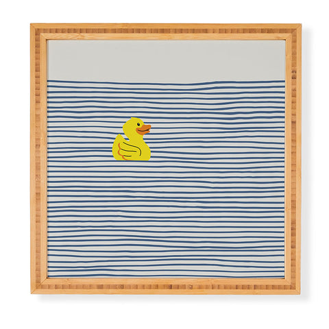 Little Dean Yellow rubber ducky Framed Wall Art