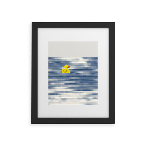Little Dean Yellow rubber ducky Framed Art Print