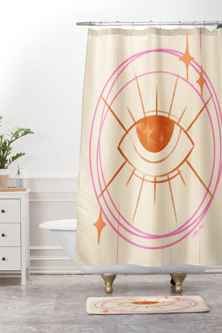 Little Om Celestial Eye cream Shower Curtain And Mat