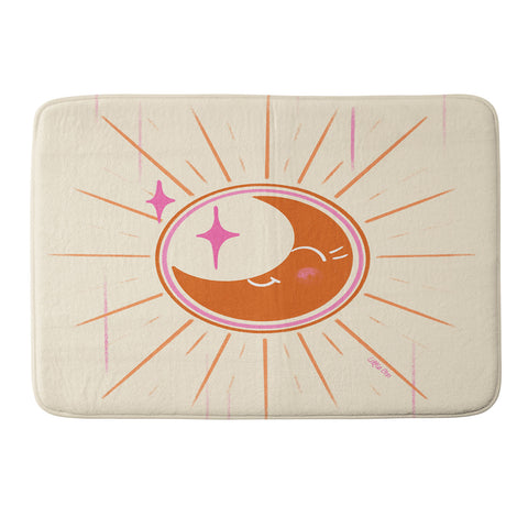 Little Om Celestial Moon cream Memory Foam Bath Mat