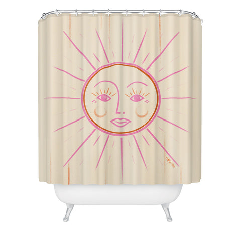 Little Om Celestial Sun cream Shower Curtain