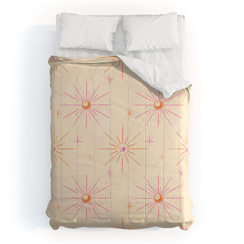 Little Om Pattern Little Moon cream Comforter