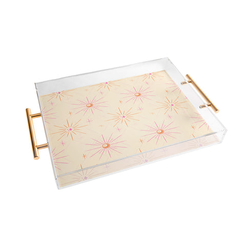 Little Om Pattern Little Moon cream Acrylic Tray