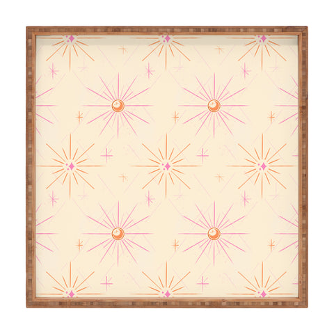 Little Om Pattern Little Moon cream Square Tray