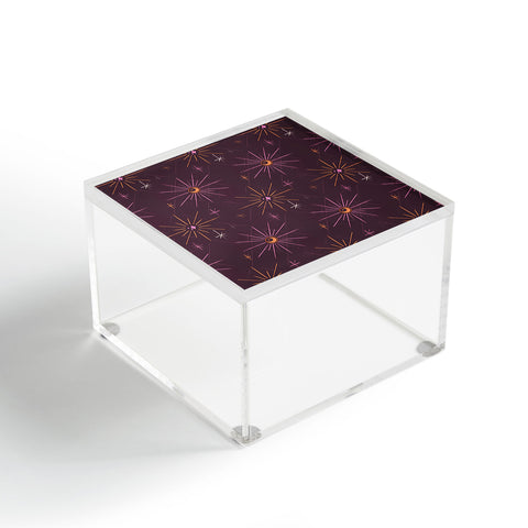 Little Om Pattern Little Moon plum Acrylic Box