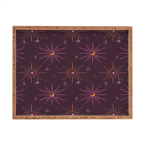 Little Om Pattern Little Moon plum Rectangular Tray