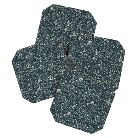 Little Om Pattern Shooting Stars blue Coaster Set