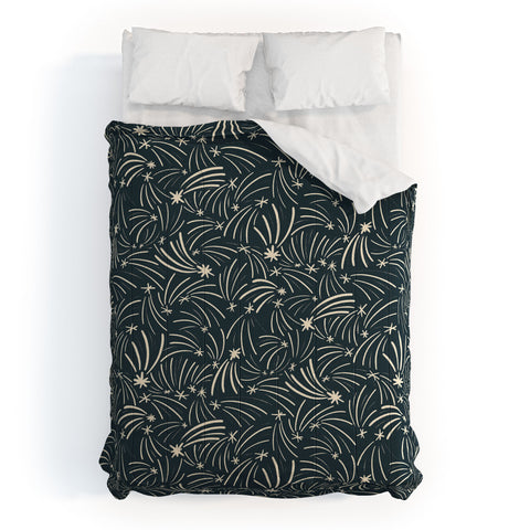 Little Om Pattern Shooting Stars blue Comforter