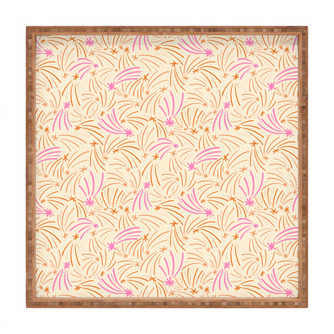 Little Om Pattern Shooting Stars cream Square Tray